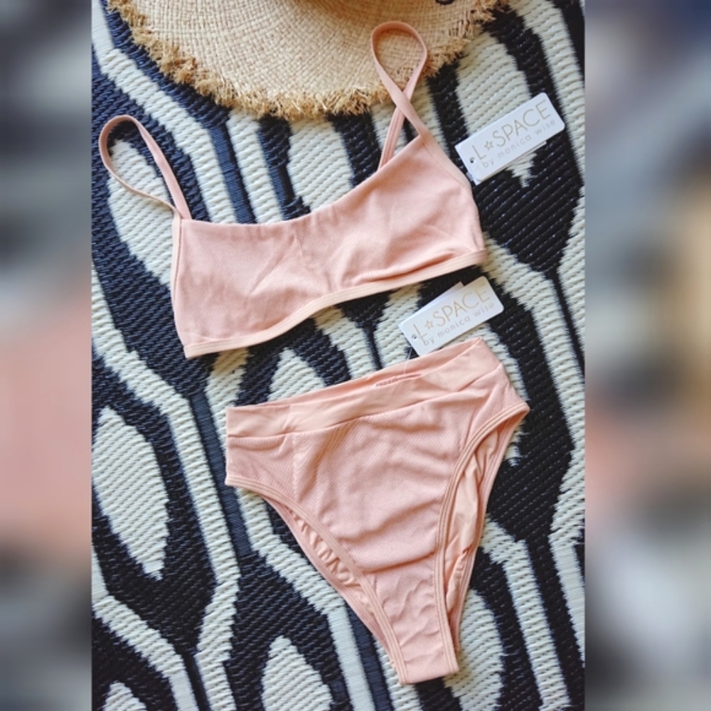L*Space Gemma Ribbed Top Frenchi Bottoms Bikini - Picture 7 of 14